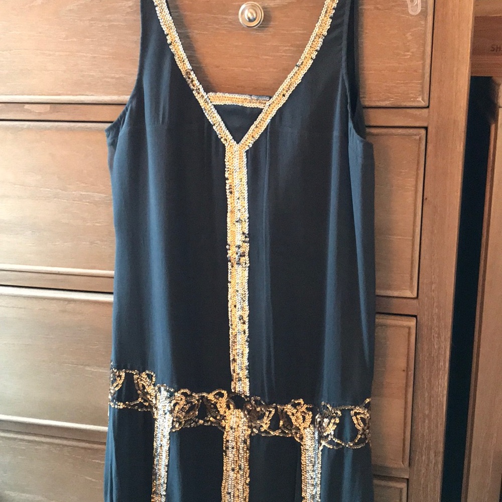 Walter Baker silk sequin flapper like dress